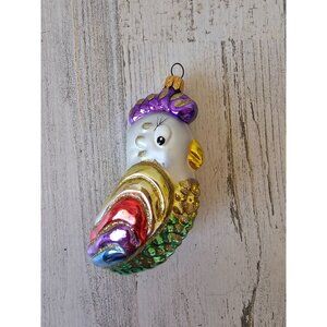 Polonaise adler rainbow chick chicken bird ornament glitter Xmas tree‎